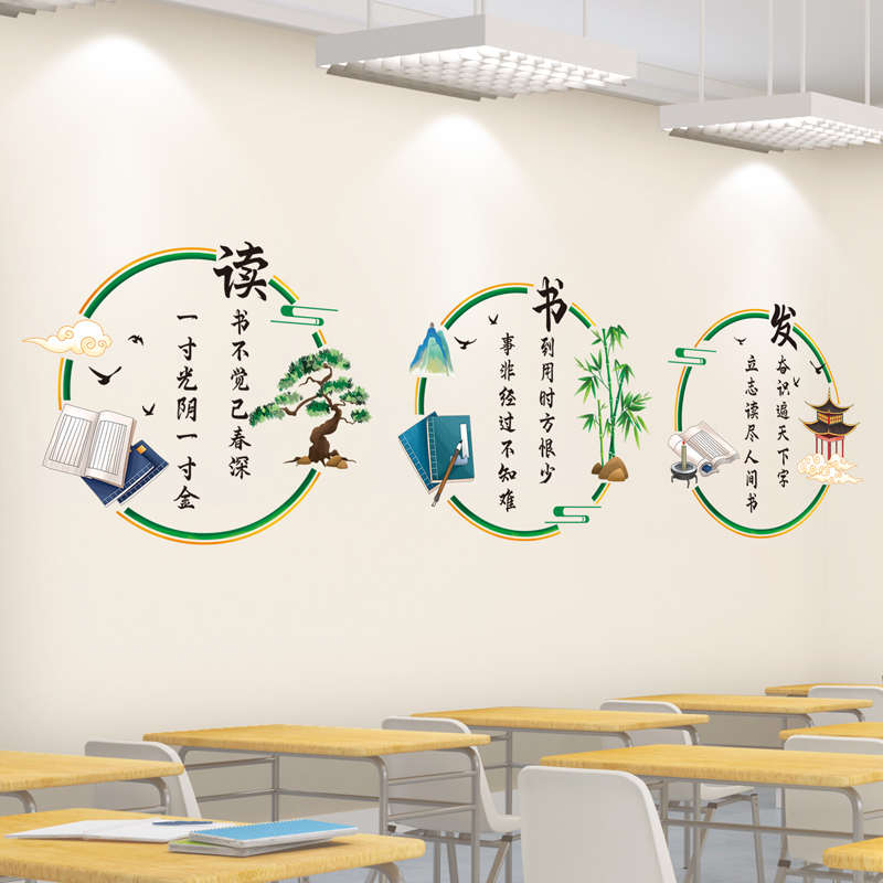 幼儿园墙面装饰励志墙贴小学教室布置班级文化墙建设激励学习贴纸