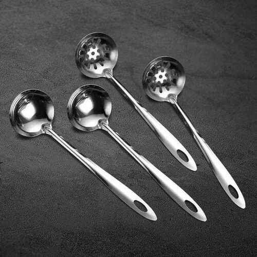 Stainless Steel Hot Pot Spoon, Soup Spoon, Slotted Spoon, Lo