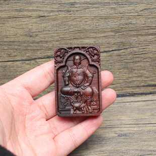 雷击枣木玄天玄武大帝真武大帝挂件浮雕46牌道家法器把玩手把件