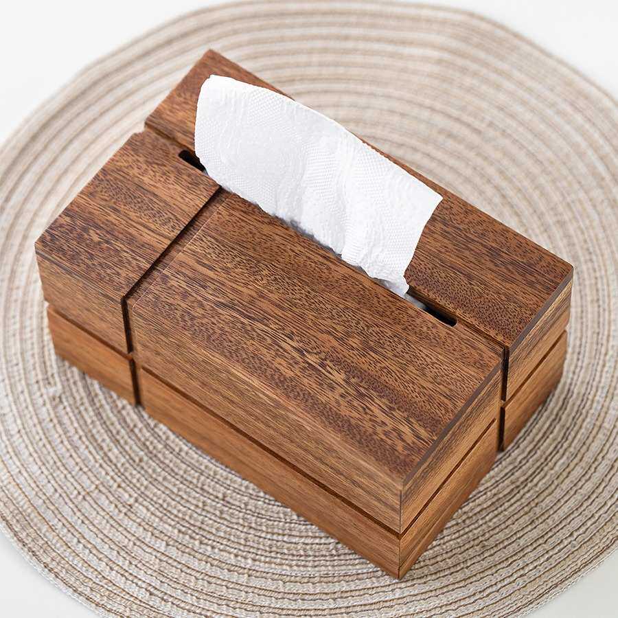 创意木质简约家用纸巾纸巾欧式客厅纸盒胡桃木抽盒现代盒实木