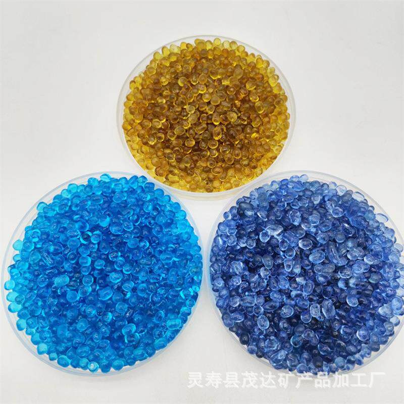 新款直销供应 玻璃珠 不规则玻璃块彩砂玻璃珠水族鱼缸造景底砂