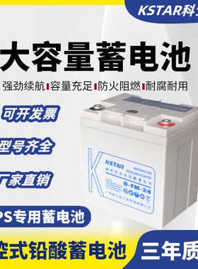 科士达蓄电池6-FM-2412v24AHUPS不间断电源专用铅酸免维护蓄电池