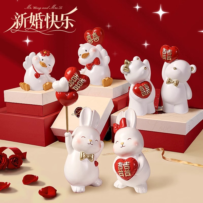 结婚礼物送新人闺蜜订婚新婚送礼高级感小众一对摆件装饰品高端