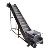 不锈钢上料提升机爬坡输送机耐高温食品加工流水线重型炼板输送机