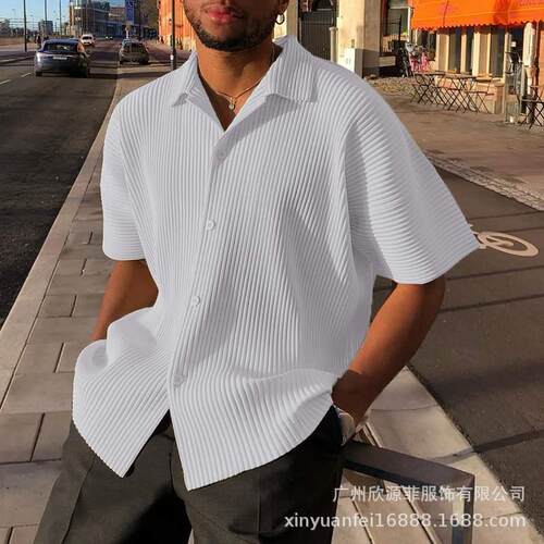 Men's Shirt Street Trendy Shirt Summer Beach Striped
