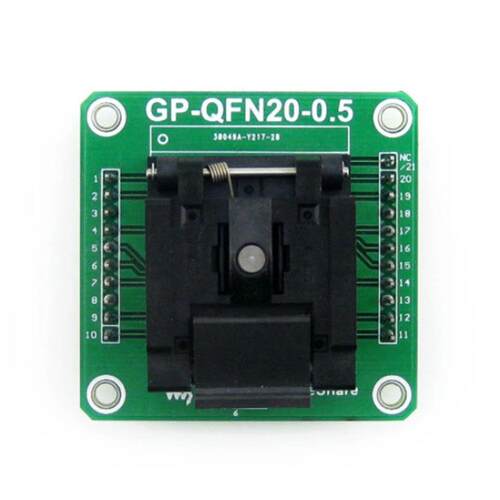 MLF20 QFN20 QFN-20BT-0.5-01通用测试座 带排针兼容2.54mm万用板