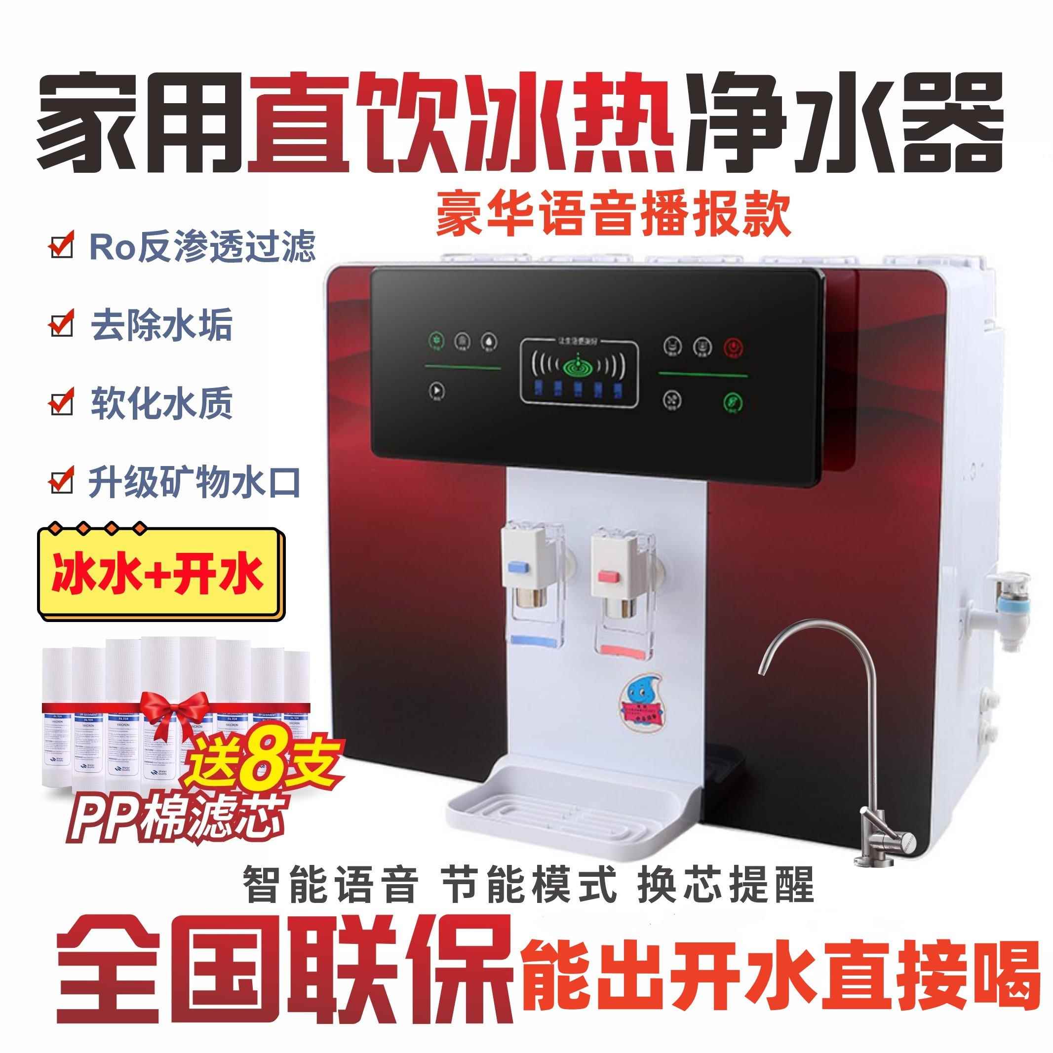 语音制冷净水器家用加热一体机直饮自来水过滤器挂壁厨房ro反渗透