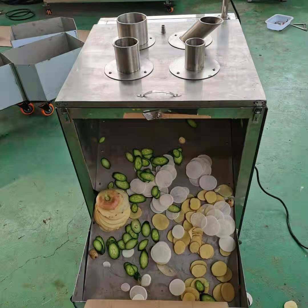 连藕切片设备 切割口径厚度可调 山牛蒡红薯切片机 根茎切菜机