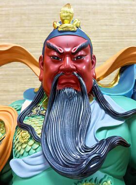 坐姿关神像招财公公商铺供462a奉镇宅关圣君武帝财神关二司爷树脂