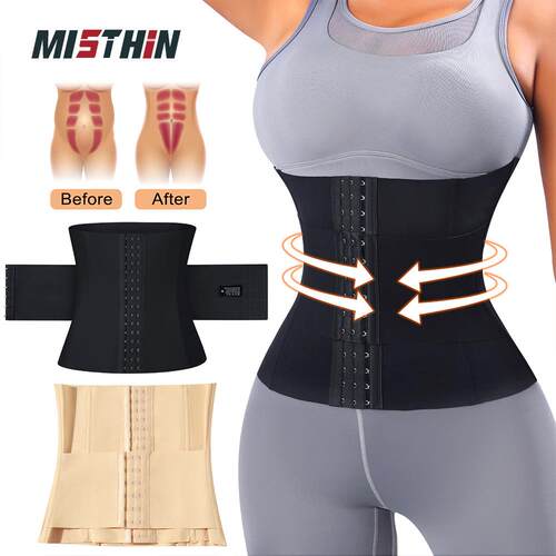 Large size bodysuit with waist cinching strap for women,