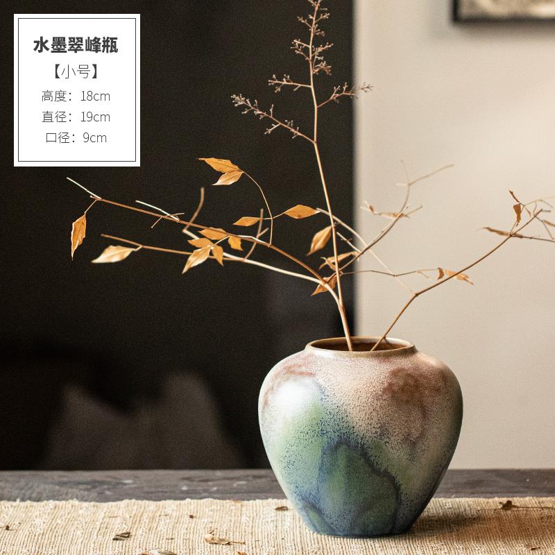 正品景德镇陶瓷花瓶水培高培级感禅花意摆可水新中式干花插件花复