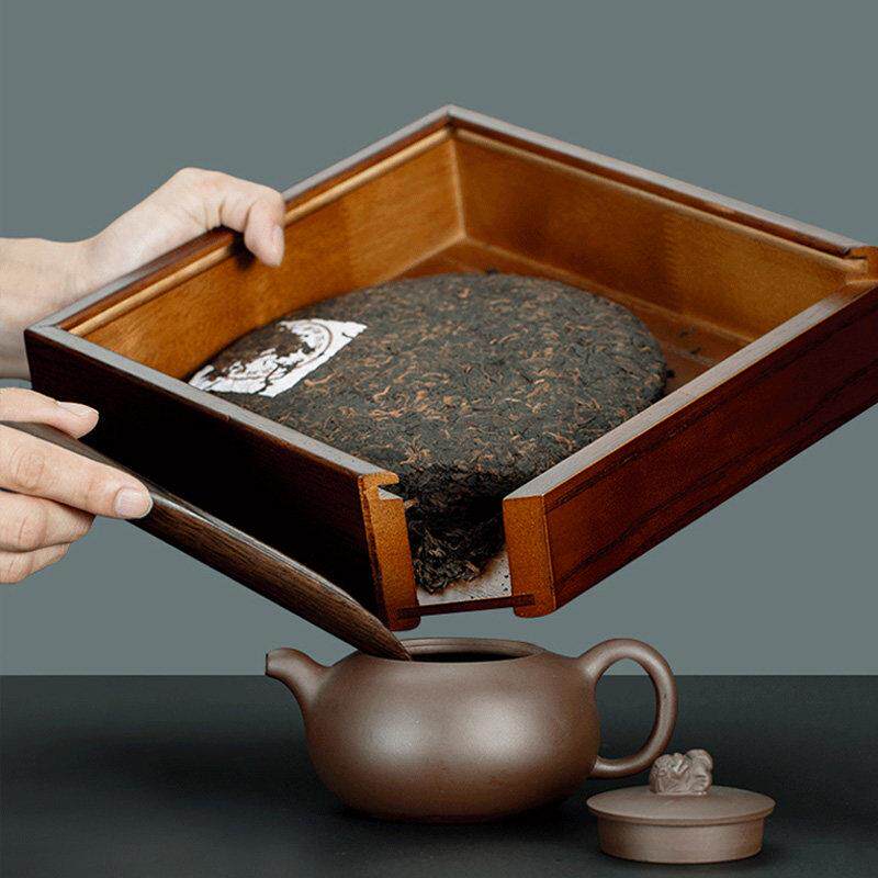 实木茶叶罐大号存茶密封收罐屉普洱茶饼纳盒柜防潮多SG100-SN式层