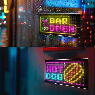 ED全彩示门店招牌屏滚动走显字L双排免安装显示显示器HRP-3264投