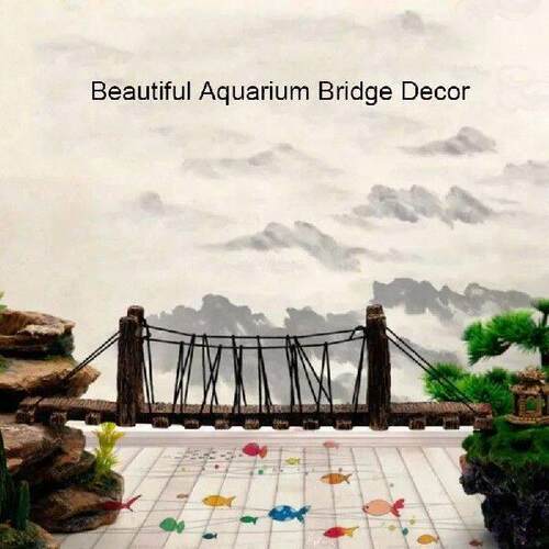 1pc Aquarium Resin Bridge Decoration Rocks Fish Tank