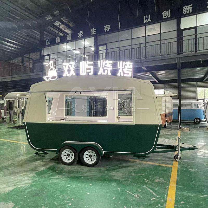 简约版海盗船餐车商用餐厅移动美食街景区露营冰淇淋奶茶咖啡车