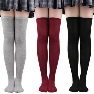 Thigh High Over The Knee High Socks for Women Black White Re