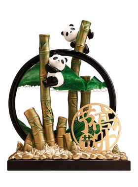 贝汉美圆满高升熊猫沙画摆件送朋友孩子同学摆件软装家居玄关装饰