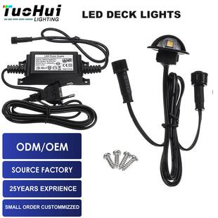 12V黑色IP67半月型甲板灯地板灯台阶廊道装 饰灯地埋灯