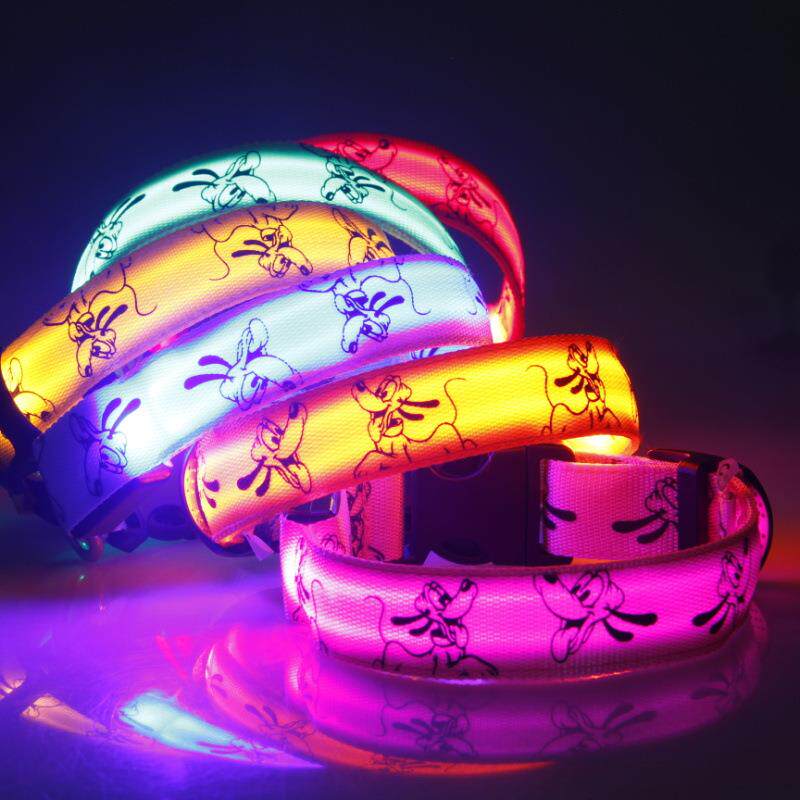 led发光项圈布鲁托图案发光项圈脖圈夜光颈带宠物项圈宠物用品