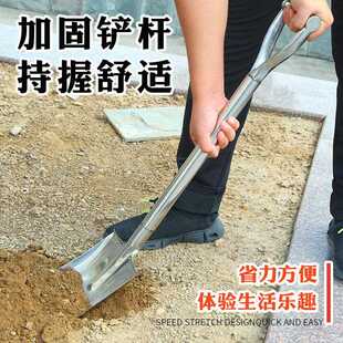 现货143供应08公分锈钢连体铲农用户外铁铲具铁锨方不铲园林工