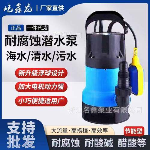 耐酸耐腐蚀化工泵工业220V抽水泵潜水泵海水塑料泵花园泵防腐泵