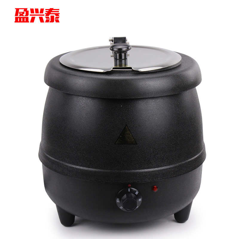 不锈钢10L黑色电子暖汤煲　自助餐酒店商用保温汤粥煲