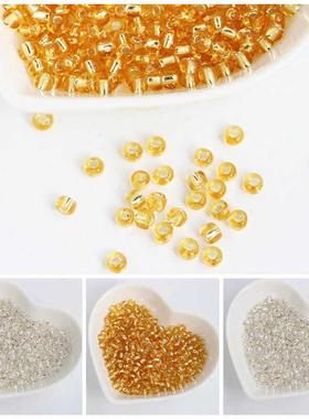20262/3/4mm灌银米珠20颗diy发簪流苏串珠手手链小珠子饰品配件材