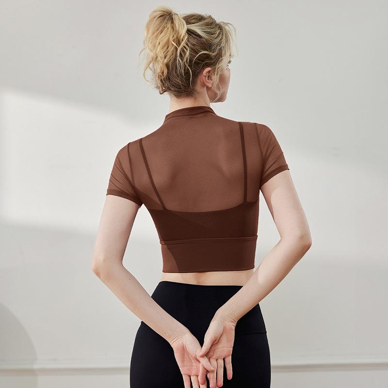 training fitness pads Yoga short-sleeved women clothes fake