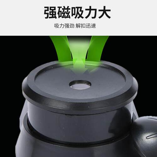 黑色解扣器ABS塑料带盖子标签解锁器EAS带锁防自盗强磁取扣器