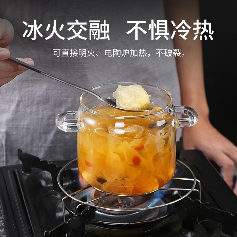 新款直销玻璃碗带盖炖盅煲汤熬煮粥锅煮粥养生家用小bb宝宝蒸蛋鸡