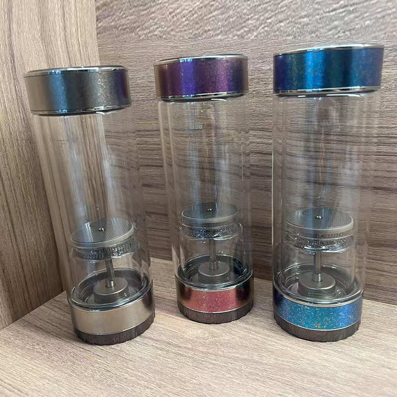 水杯水杯钛玻璃新款高玻璃杯水杯硼双层加厚分离钛杯玻璃茶水硅