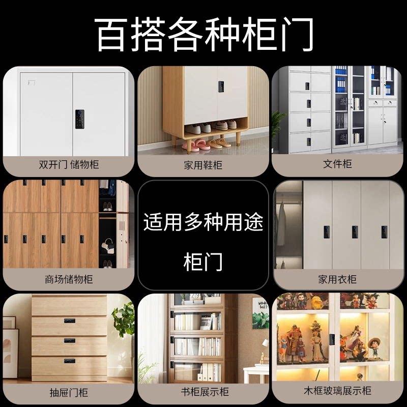 鞋柜指纹柜子收纳柜更衣锁抽屉台球杆外家用密码门口办公室双开