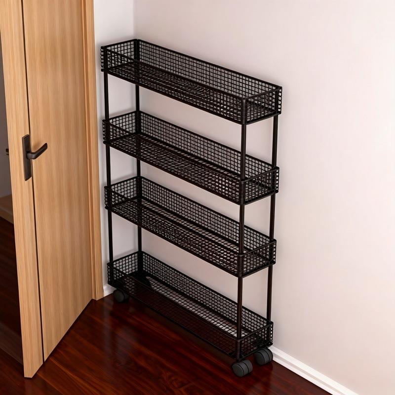 门后夹缝置物架卫生间缝隙浴室超窄款收纳柜极窄架子收纳架小推车