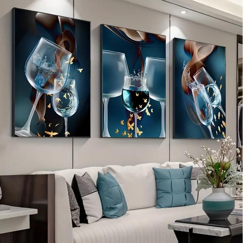 抽象装饰画酒杯墙艺术画餐厅挂画客厅餐桌背景墙壁画饭厅晶瓷画图片