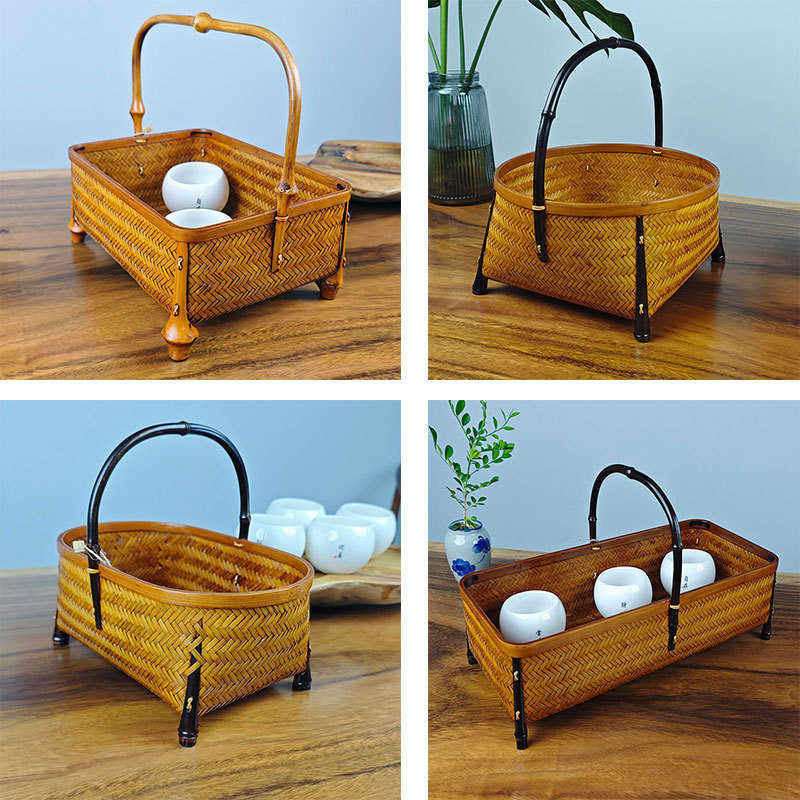 手工艺收纳点心盒竹编竹筐大漆篮茶具竹制品篮子竹编收纳竹筐篮子,特色手工艺,竹编/竹雕,淘宝优惠券,粉丝福利购,淘宝优惠卷