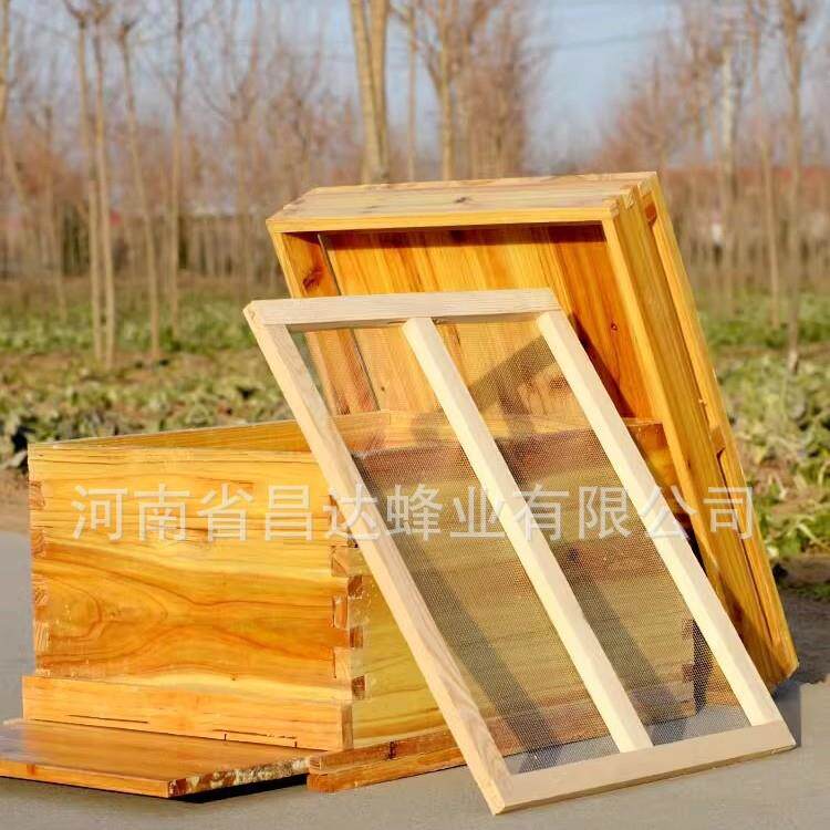 蜜蜂蜂箱活底煮蜡杉木中机械十框全套包邮平箱新手用养蜂工具