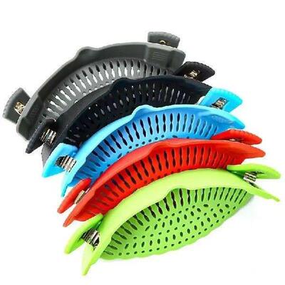 Universal Silicone Strainer Clip-on Pan Pot Anti-spill
