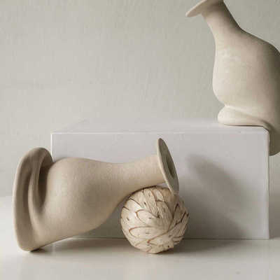 装饰品客厅风现代花瓶酒店静止》侘创意艺术寂样板间扭曲摆件《