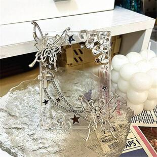 高颜值冰透diy成品贝壳卡砖卡套追星族打卡拍照小众蝴蝶ins