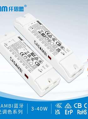 CASAMBI调光调色温电源无频闪双色温过认证12W20W30W40W筒射灯