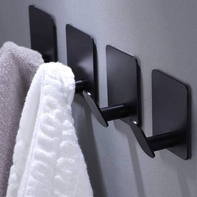 4/1pcs Stainless Steel Bathroom Robe Hooks Adhesive Wall Hoo