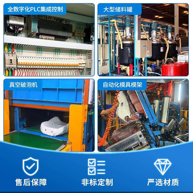 大型多组份汽车座椅全自动聚氨酯发泡机设备pu高压发泡生产线机器