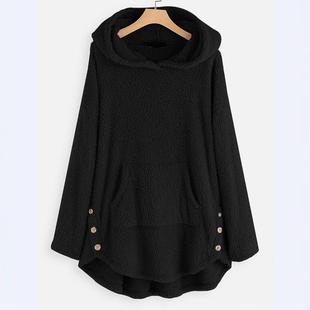 pocket faced mid length fleece Hooded sleeves double