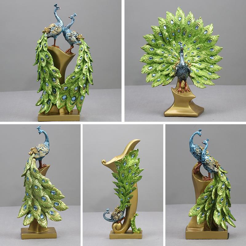 纯天然真孔雀羽毛插瓶翎尾大眼睛DIY饰品家居摆设客厅婚庆花瓶装