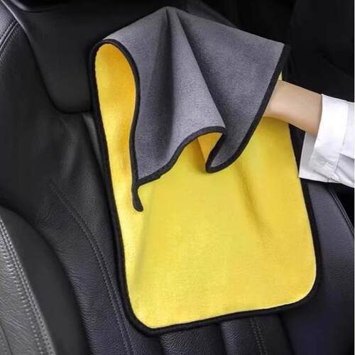 Car Washing Towel, Thick Coral Towel for Vehicles, Dual-colo
