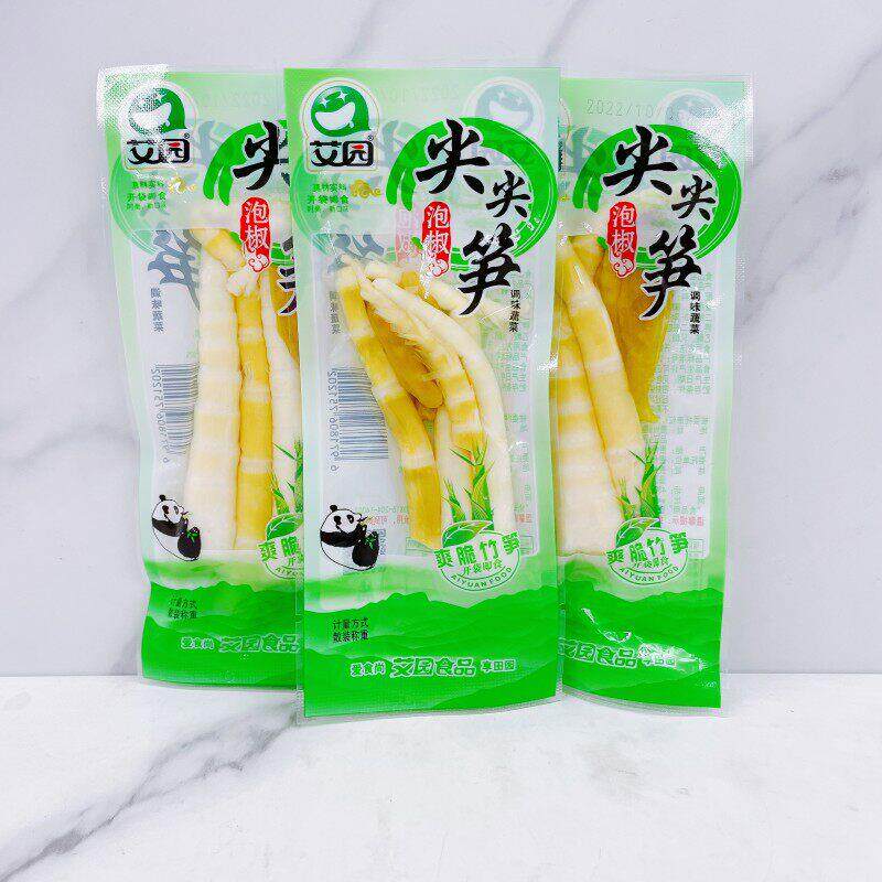 艾园泡椒尖尖笋散称500g山椒竹笋脆笋酸辣新鲜开袋即食小包装零食