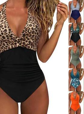 Bikini tight one-piece swimsuit for women, backless cross