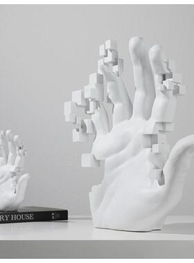 马赛克双手手掌摆件样板房抽象雕饰品HanHsuTungEastGallery同人A