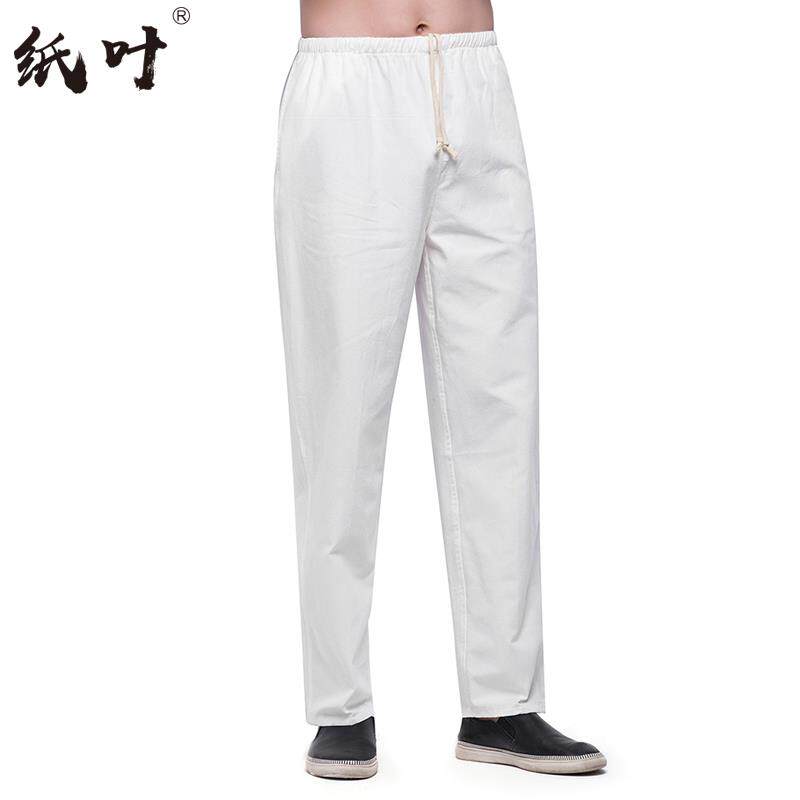 正品中国风唐装裤子男中式休闲裤亚功款夫太晨极练麻表演运动春秋