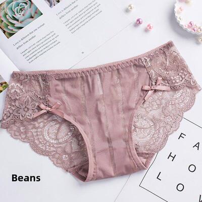 Girls underwear women pure cotton black and white gray stude